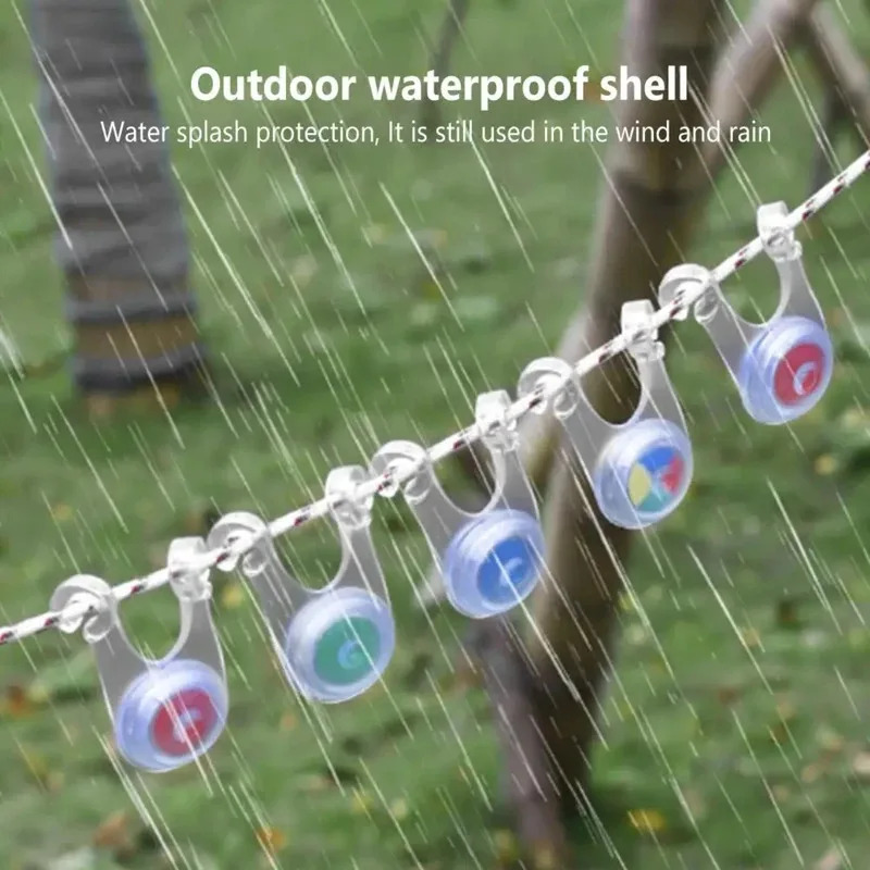 Outdoor Camping Lights String - 10 Luzes de Cordão LED, Luzes