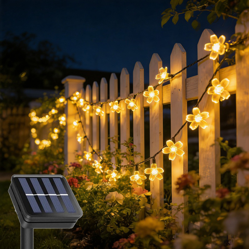 Outdoor Camping Lights String - Luzes de Cordão LED Solares para