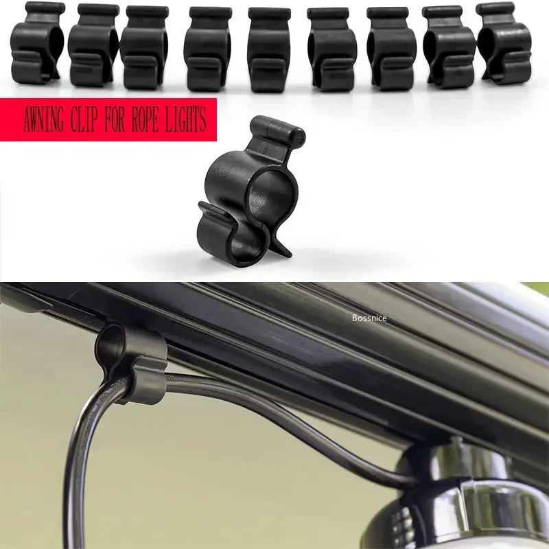 Outdoor Camping Lights String - 10-20 pçs acampamento toldo gancho clipes