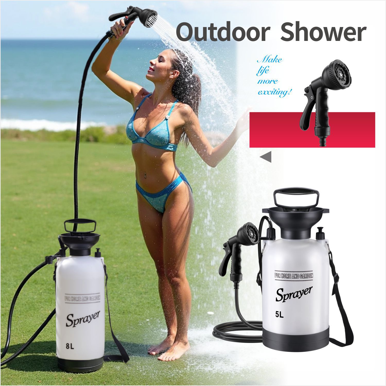 Outdoor Camping Heater - Chuveiro Portátil para Camping ao Ar