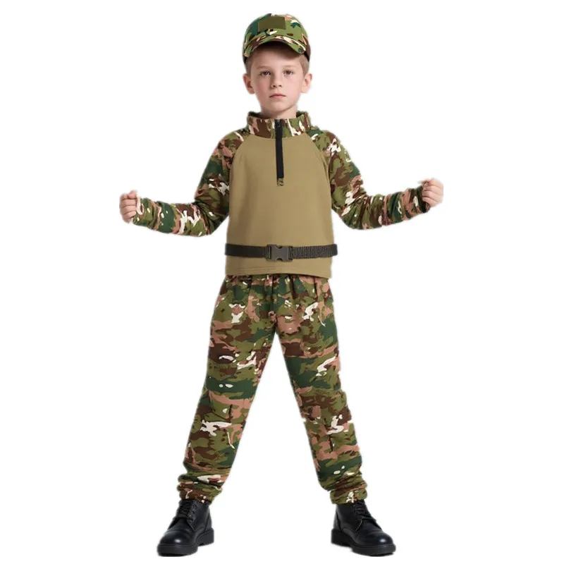 Outdoor Camping For Kids - Crianças adultos camuflagem sapo outfit verão