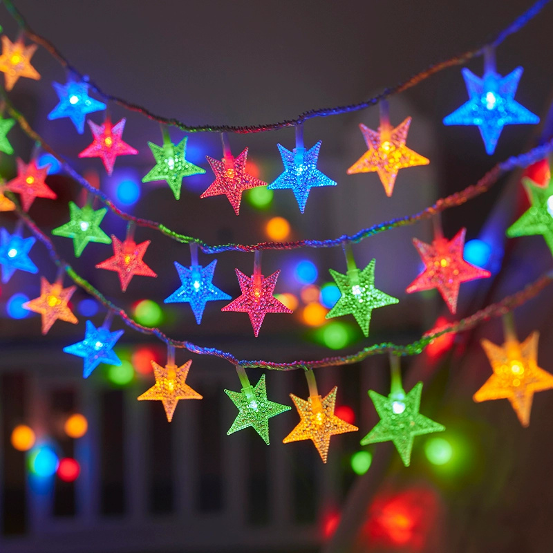 Outdoor Camping Lights String - Bateria energia festão estrela luzes da