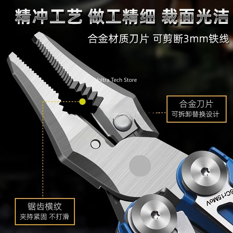 Alicate multifuncional de aço  - Camping Knife Multi-Tool avaliação e preço