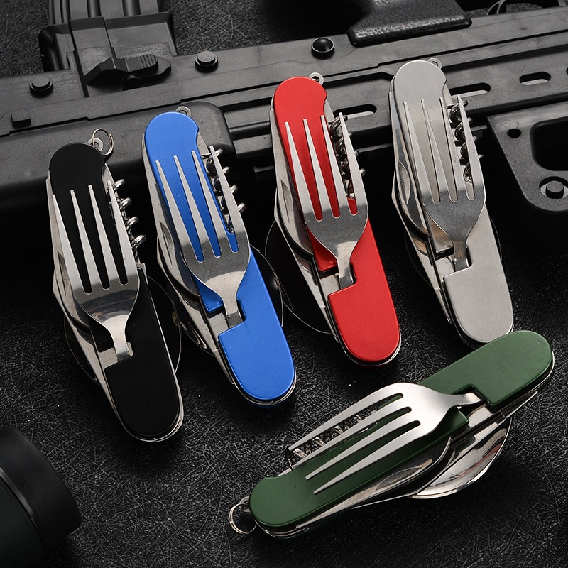 4 em 1 utensílios de mesa dobr - Outdoor Camping Essentials avaliação e preço