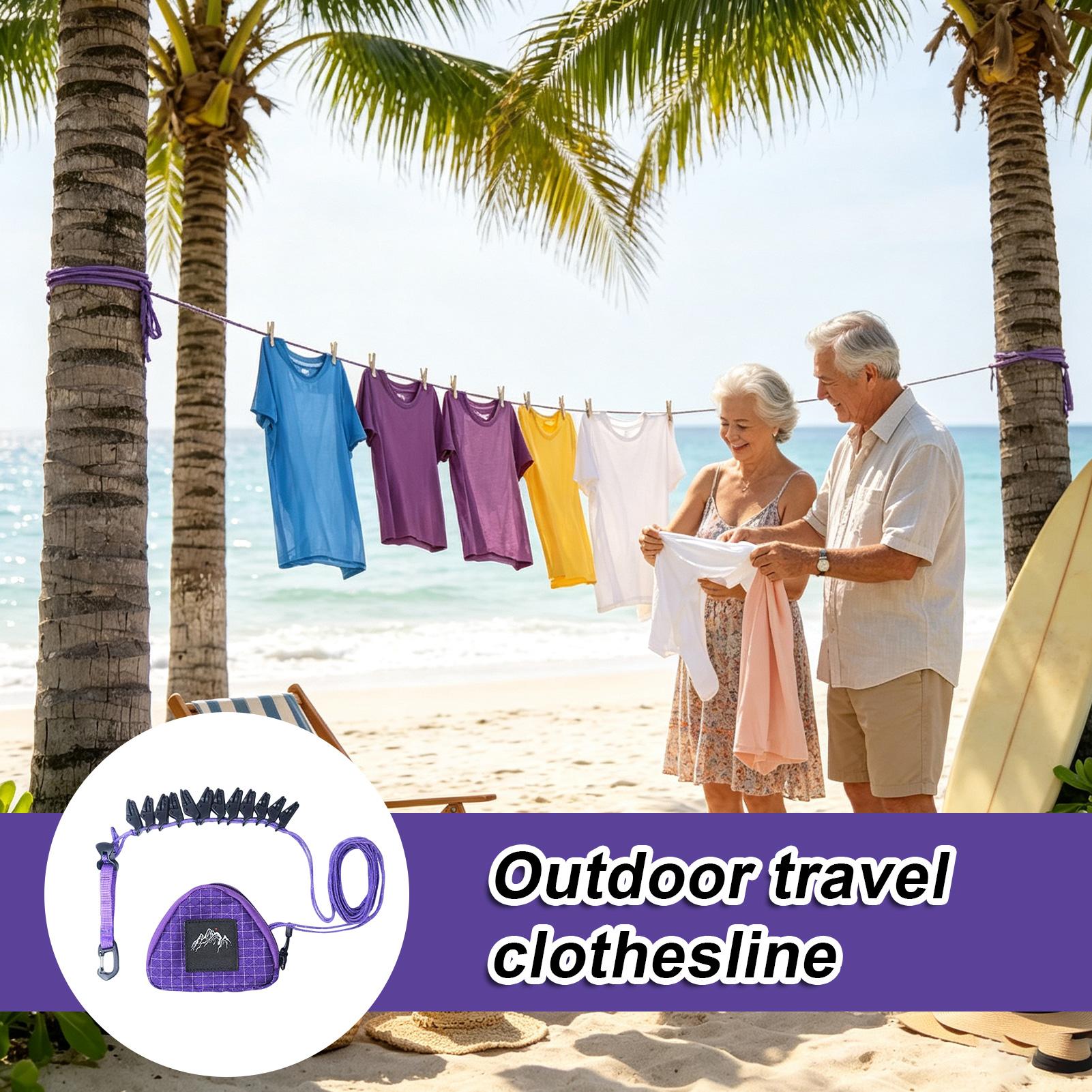 Corda de Secagem de Roupas par - Camping Outdoor Clothing avaliação e preço