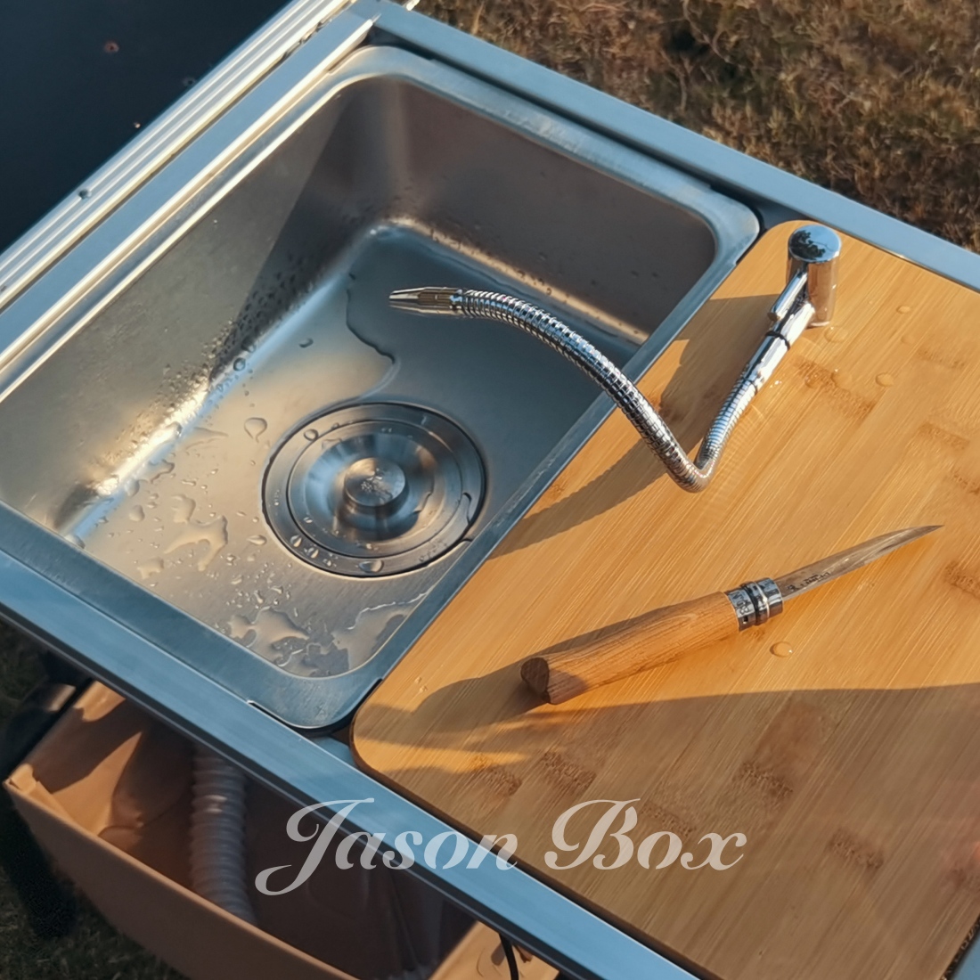 Mesa de acampamento igt ao ar  - Outdoor Camping Kitchen With Sink avaliação e preço