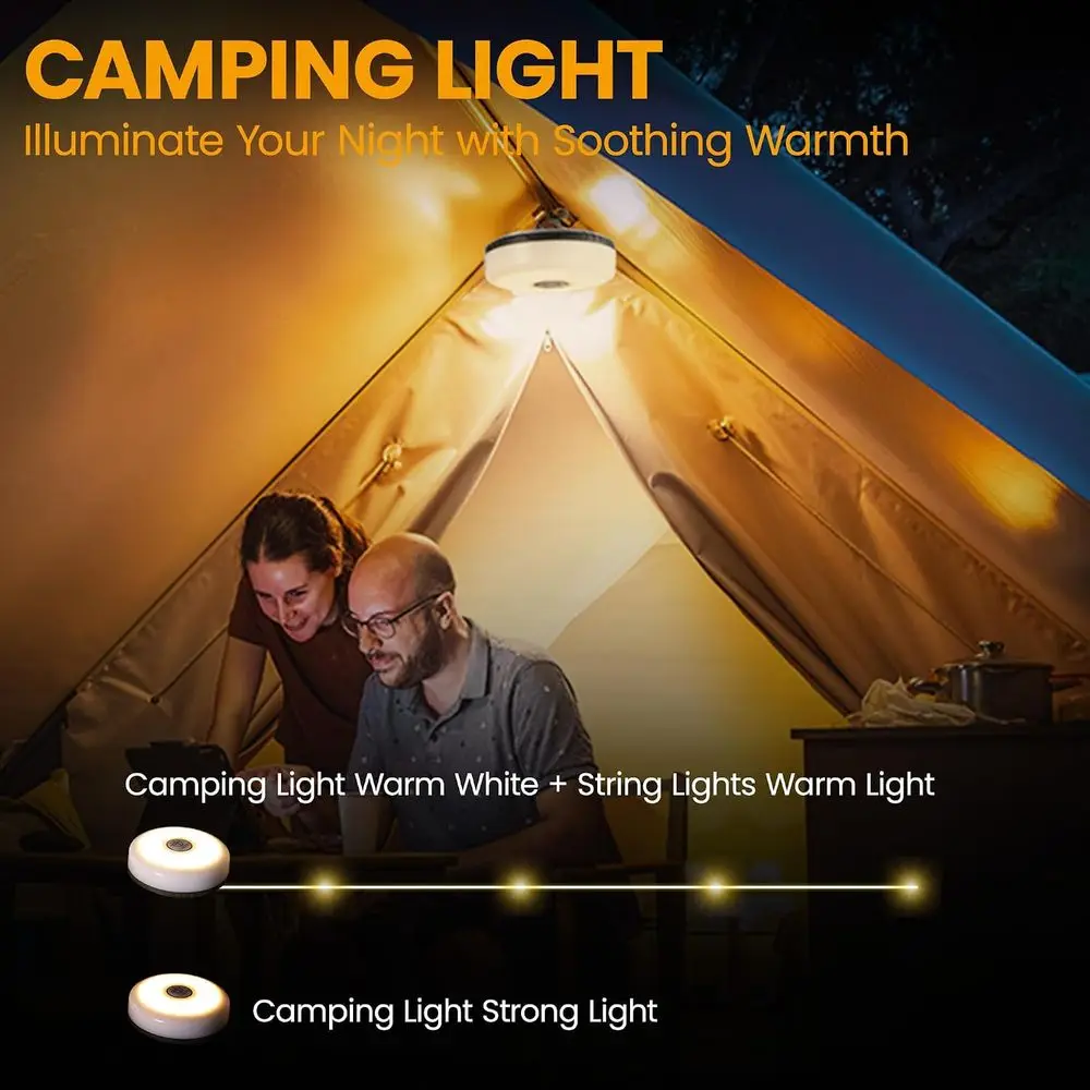 Luzes de Cordão Recarregáveis  - Outdoor Camping Lights String avaliação e preço