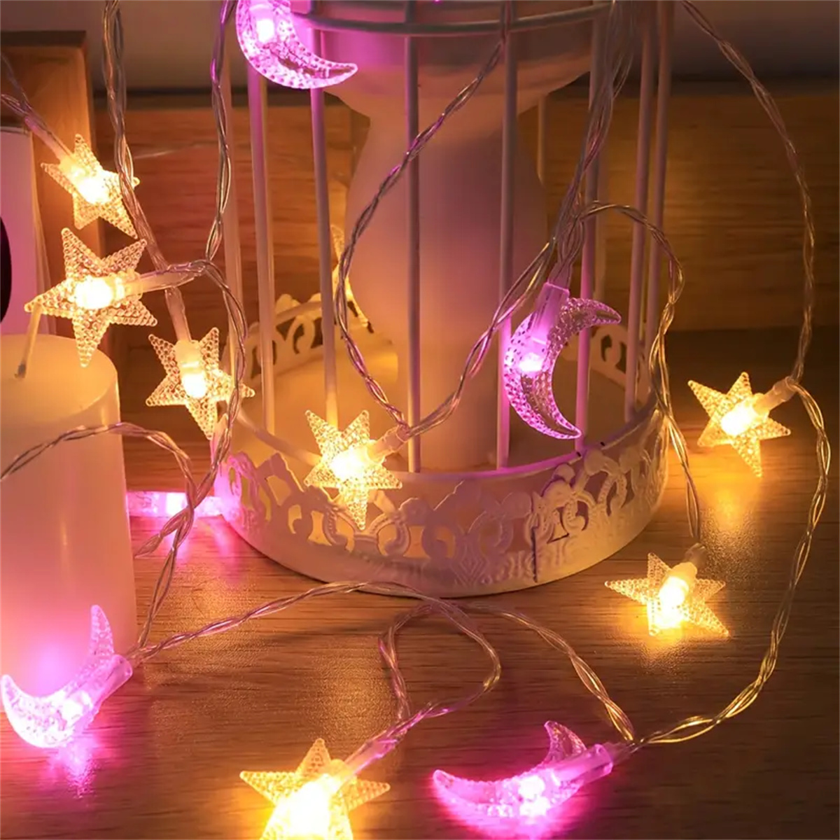 1.5m/3m led estrela lua luz co - Outdoor Camping Lights String avaliação e preço