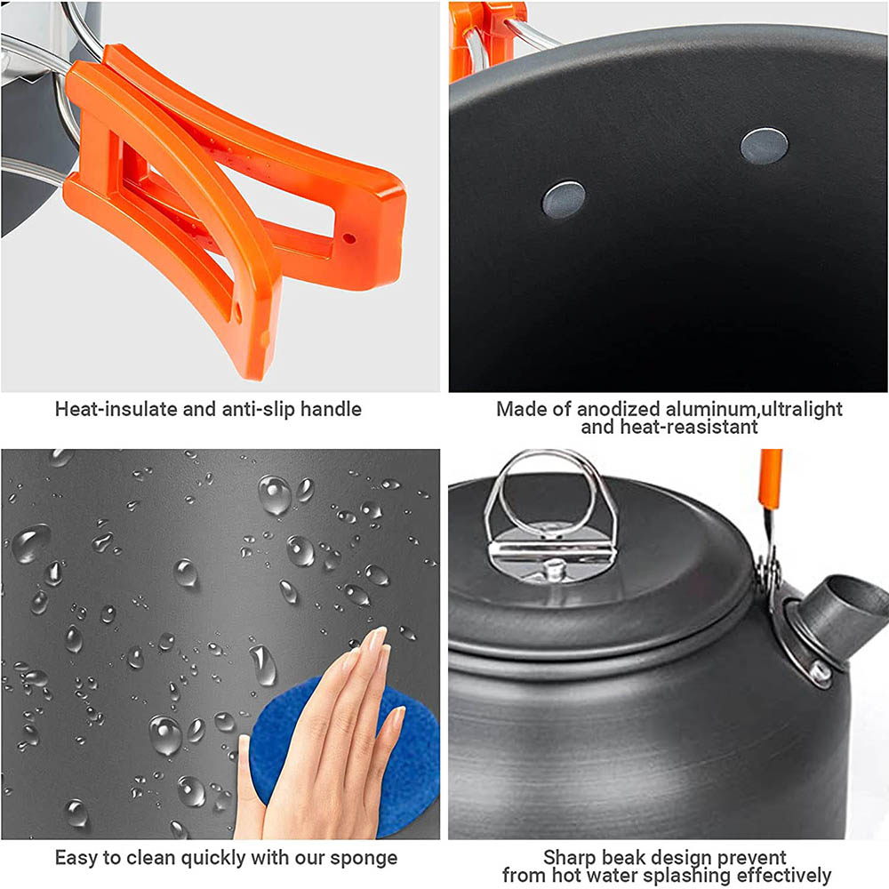 1 pçs/1 conjunto kit de panela - Outdoor Camping Kitchen Set avaliação e preço