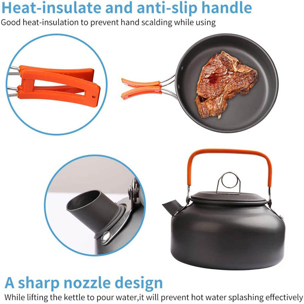 1 pçs/1 conjunto kit de panela - Outdoor Camping Kitchen Set avaliação e preço