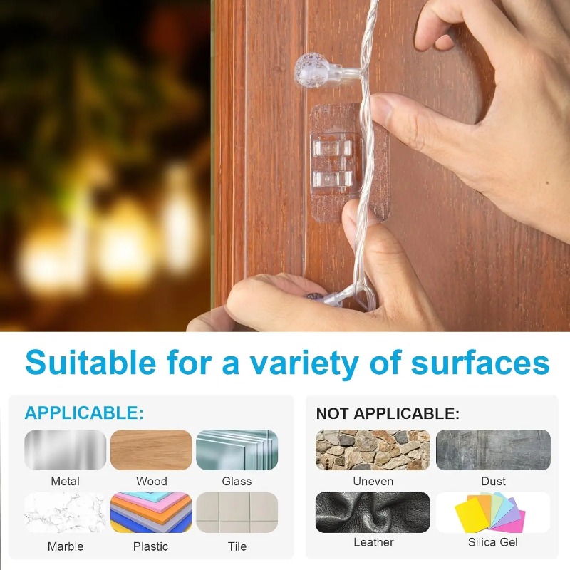 10-100PCS Clipes para Luzes de - Outdoor Camping Lights String avaliação e preço