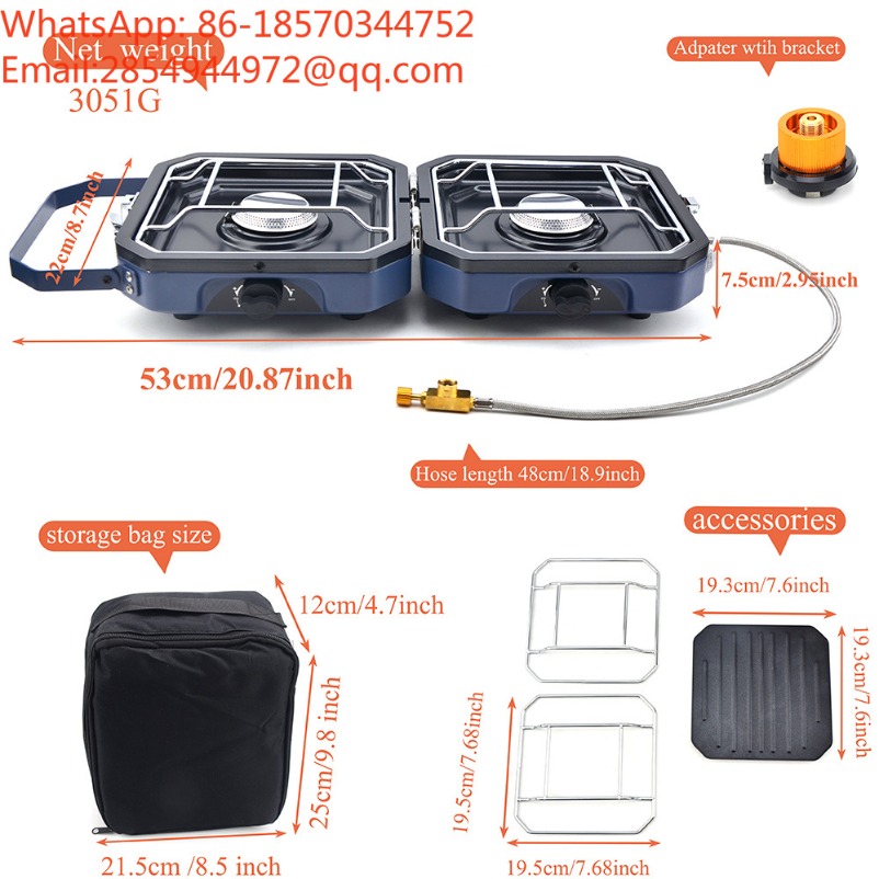 Fogão a Gás Portátil Dobrável  - Outdoor Camping Gas Stove avaliação e preço