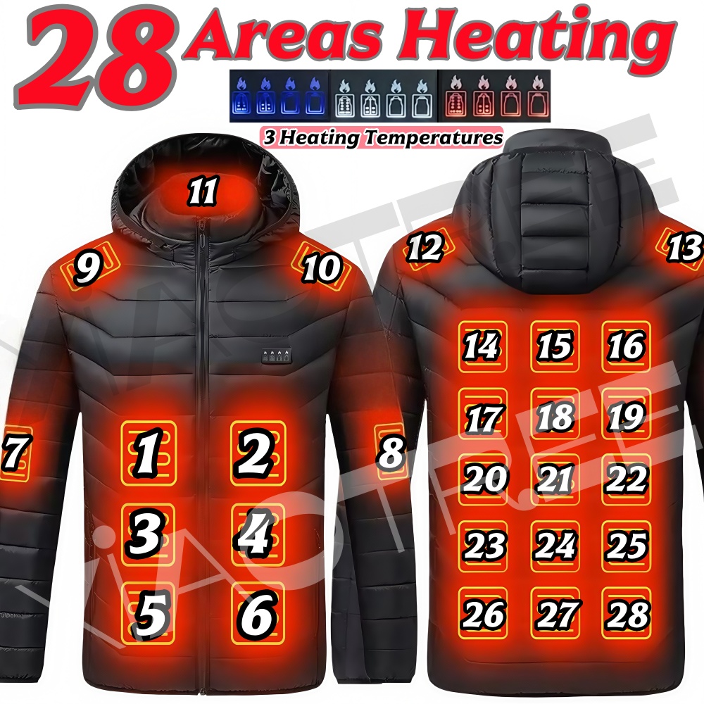 28 áreas jaqueta de aqueciment - Camping Outdoor Clothing avaliação e preço