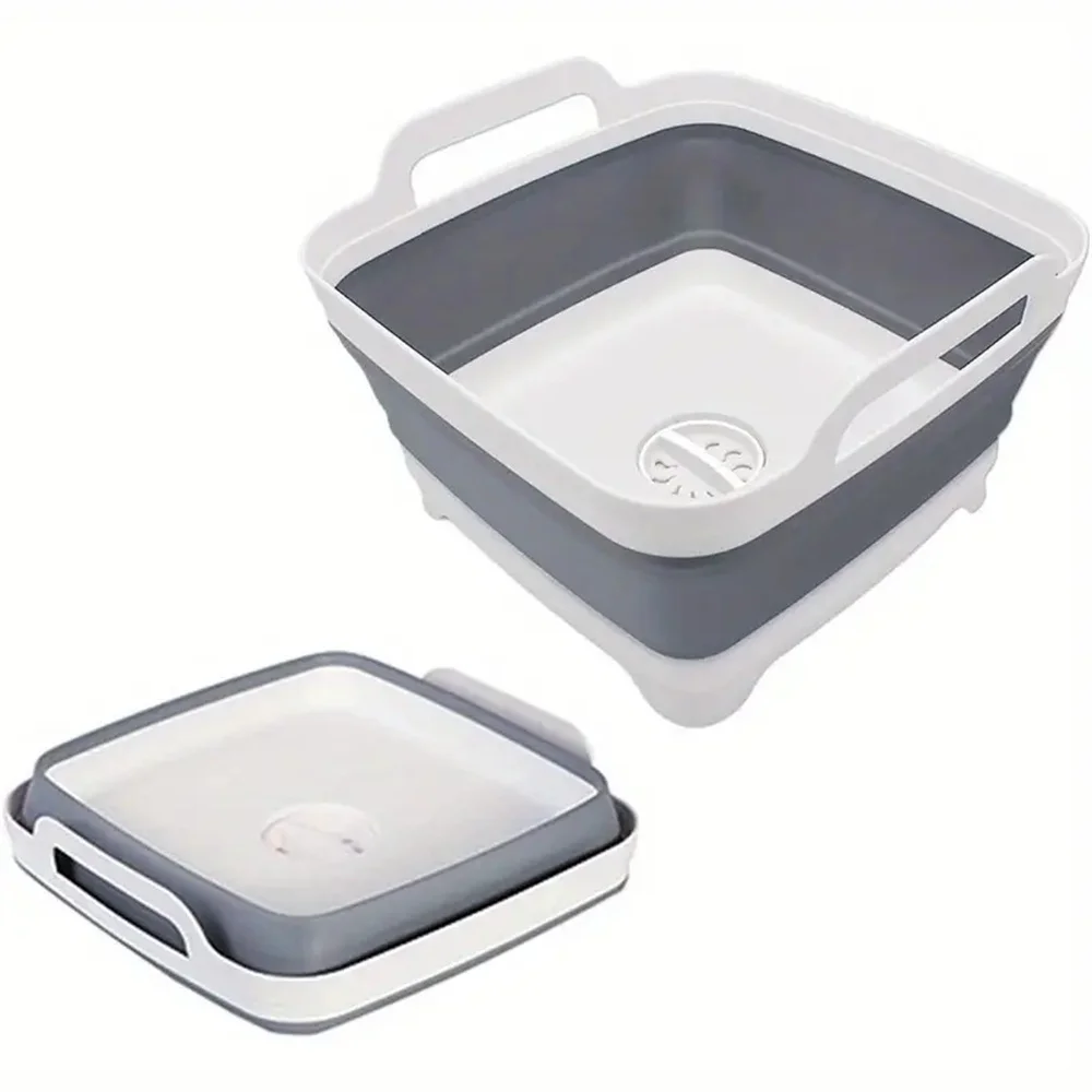 1 Peça Bacia Quadrada Dobrável - Outdoor Camping Kitchen With Sink avaliação e preço